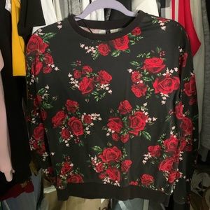 Long Sleeve Rose Floral Tee